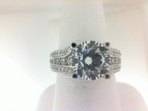 STERLING SILVER/CZ SEMI MOUNT (1.27TWT FOR OVAL)