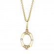 14K YELLOW GOLD DAINTY AFFINITY PENDANT WITH .05CTTW ROUND SI CLARITY & GH COLOR DIAMONDS ON A 16