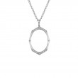 14K WHITE GOLD LARGE AFFINITY SANS PENDANT WITH .16CTTW ROUND SI CLARITY & GH COLOR DIAMONDS ON 16