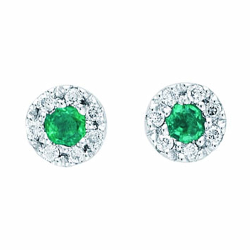 http://nfoxjewelers.bluestar-apps.com/upload/product/14K WHITE GOLD 4.2MM ROUND EMERALD STUD EARRINGS SET IN FOUR PRONG BASKETS