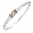 La Mezcla Round Pave Diamond Bangle (18k/Silver Diamond Bangle)