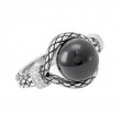 Sterling Silver Marbella Onyx Ring (Silver Onyx/Diamond Ring)