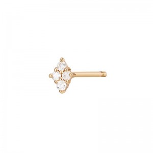 AURELIE GI "AMY" 14K YELLOW GOLD SINGLE DIAMOND STAR STUD EARRING