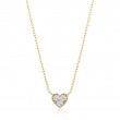 AURELIE GI 14K YELLOW GOLD DIAMOND HEART NECKALCE ON A 16/17/18