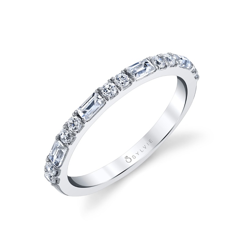 http://nfoxjewelers.bluestar-apps.com/upload/product/PLATINUM BAND WITH .50CTTW ROUND SI CLARITY & HI COLOR ROUND AND BAGUETTE DIAMONDS SIZE 5.5