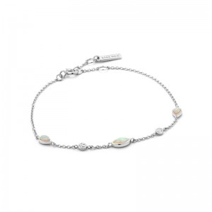 ANIA HAIE STERLING SILVER OPAL COLOUR BRACELET