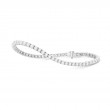 14K WHITE GOLD IN LINE BRACELET WITH 1CTTW ROUND SI CLARITY & G COLOR DIAMONDS SET IN FOUR PRONG SETTINGS