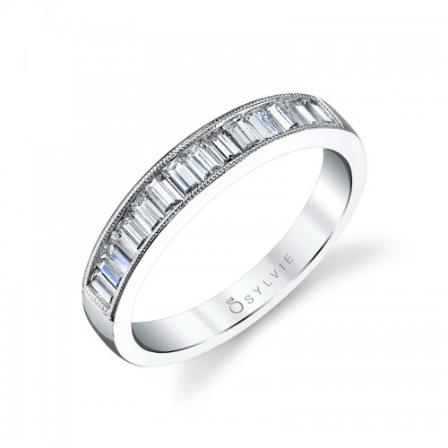 Baguette Wedding Band - Adele