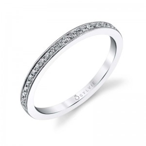 Classic Milgrain Accented Wedding Ring - Lilian