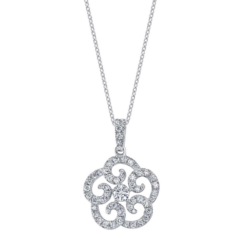 Diamond Flower Necklace