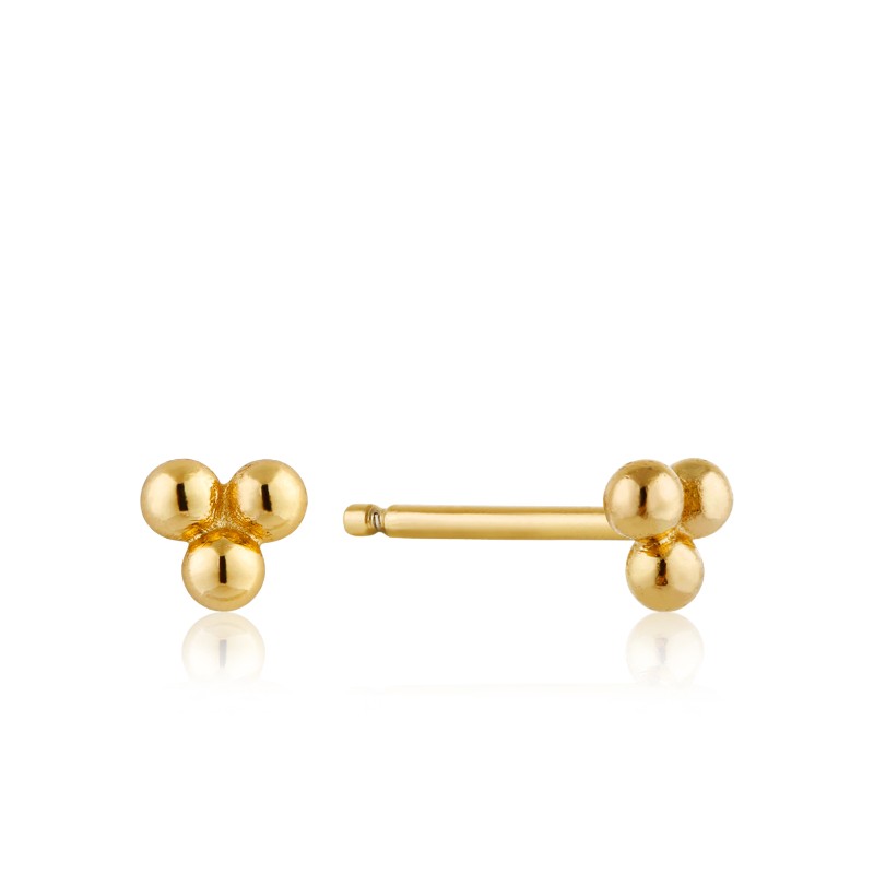 http://nfoxjewelers.bluestar-apps.com/upload/product/ANIA HAIE 14K GOLD PLATED ON STERLING SILVER MODERN TRIPLE BALL STUD EARRINGS