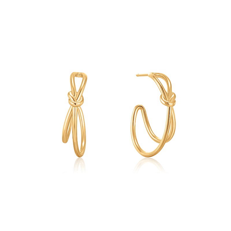 http://nfoxjewelers.bluestar-apps.com/upload/product/ANIA HAIE 14K GOLD PLATED ON STERLING SILVER KNOT STUD HOOP EARRINGS