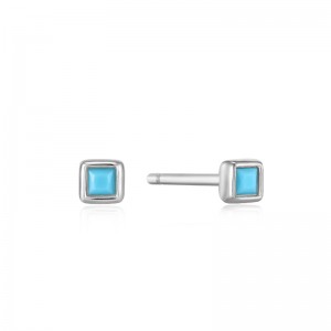 ANIA HAIE TURQUOISE SQUARE STUD EARRINGS