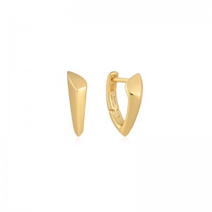 ANIA HAIE 14K GOLD PLATED ON STERLING SILVER ARROW HUGGIE HOOP EARRINGS