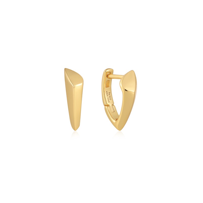 http://nfoxjewelers.bluestar-apps.com/upload/product/ANIA HAIE 14K GOLD PLATED ON STERLING SILVER ARROW HUGGIE HOOP EARRINGS