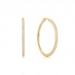 Gold Pav?Hoop Earrings