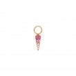 Gold Ombr?Pink Earring Charm