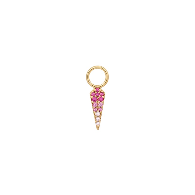 Gold Ombr?Pink Earring Charm