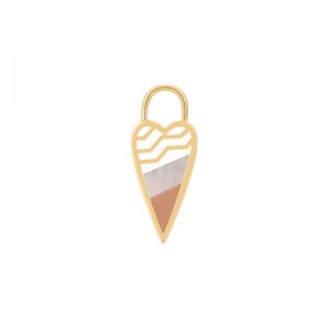 Gold Heart Earring Charm