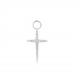 Silver Cross Earring Charm