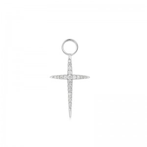 Silver Cross Earring Charm