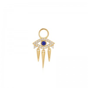 Gold Evil Eye Earring Charm