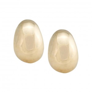 14kt Yellow Gold High Polish Dome Earrings