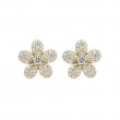 14kt Yellow Gold Diamond Clover Earrings