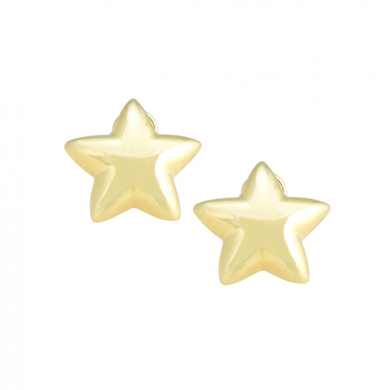 14kt Yellow Gold Star Earrings