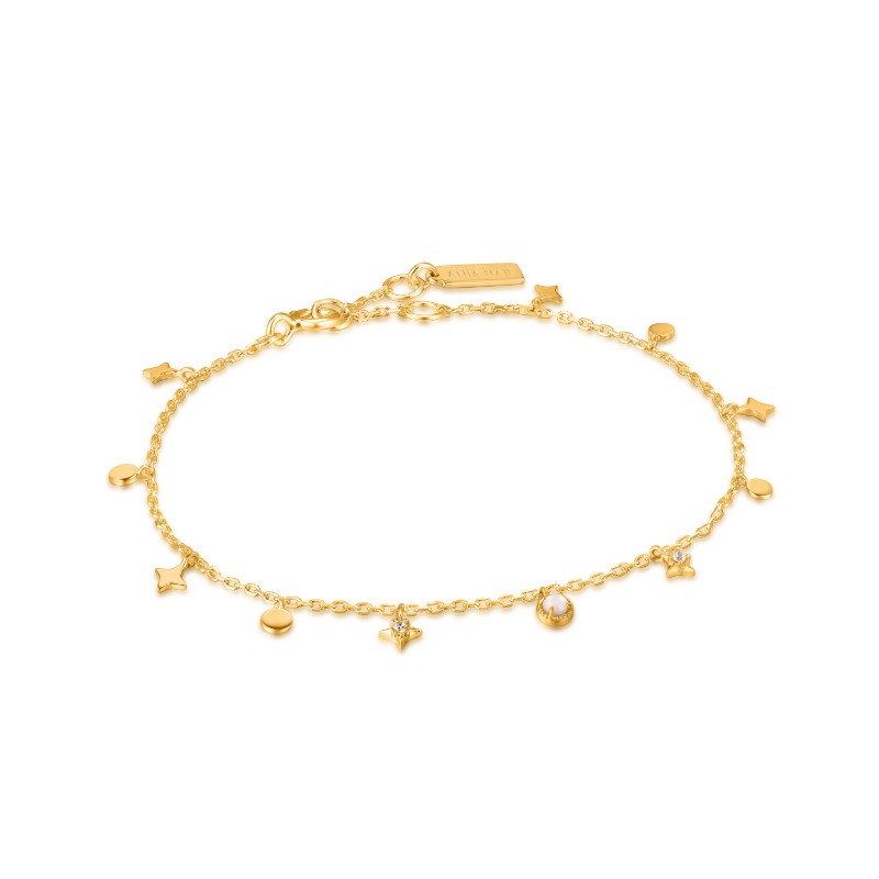 http://nfoxjewelers.bluestar-apps.com/upload/product/ANIA HAIE STERLING SILVER GOLD PLATED GOLD STAR MOTHER OF PEARL DROP ANKLE CHAIN