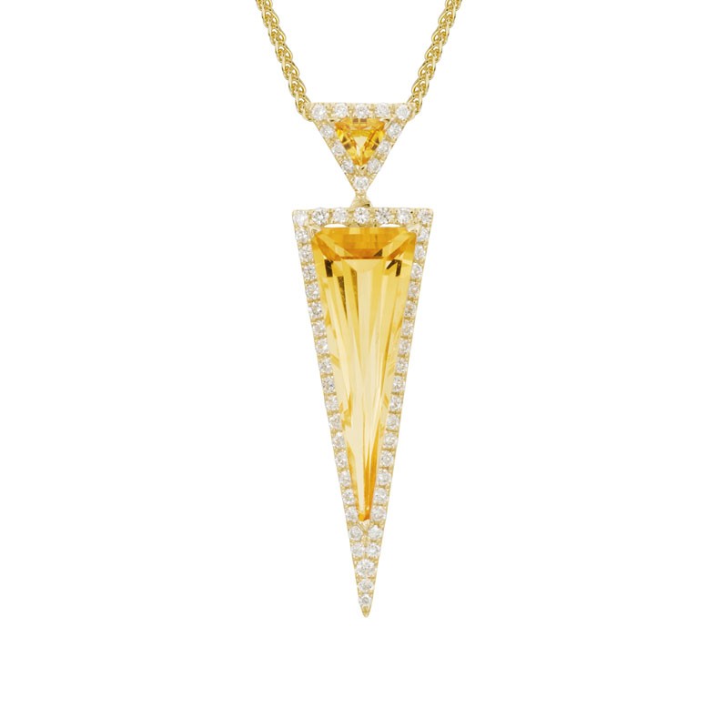 http://nfoxjewelers.bluestar-apps.com/upload/product/14K YELLOW GOLD DOUBE TRIANGLE PENDANT WITH 2.38CTTW CITRINES AND .30CTTW ROUND SI CLARITY & GH COLOR DIAMONDS SET IN THE HALO AND BAIL ON AN 18