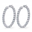 Diamond Hoop Earrings - 35MM