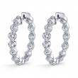 Single Prong Diamond Hoop Earrings