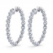 Single Prong Diamond Hoop Earrings