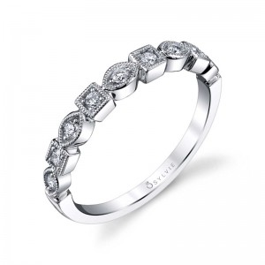 Modern Stackable Wedding Band - Milena