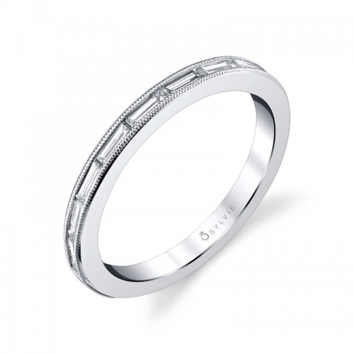 Baguette Wedding Band - Romi