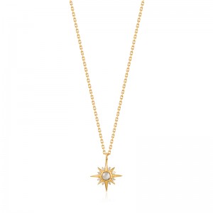 ANIA HAIE 14K GOLD PLATED ON STERLING SILVER MIDNIGHT STAR NECKALCE