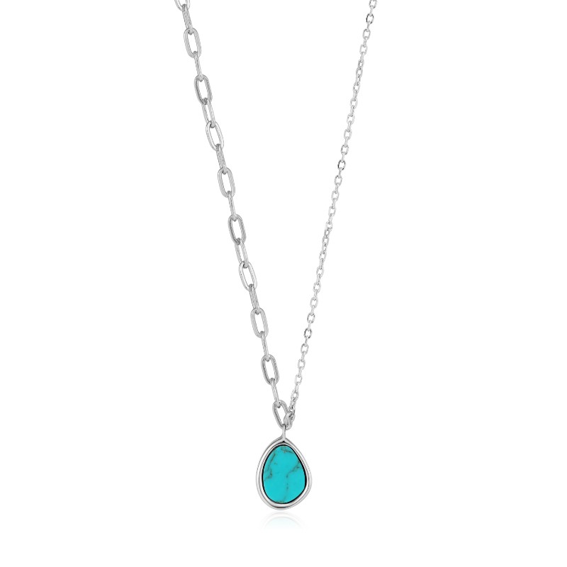 http://nfoxjewelers.bluestar-apps.com/upload/product/ANIA HAIE STERLING SILVER TIDAL TURQUOISE MIXED LINK NECKLACE