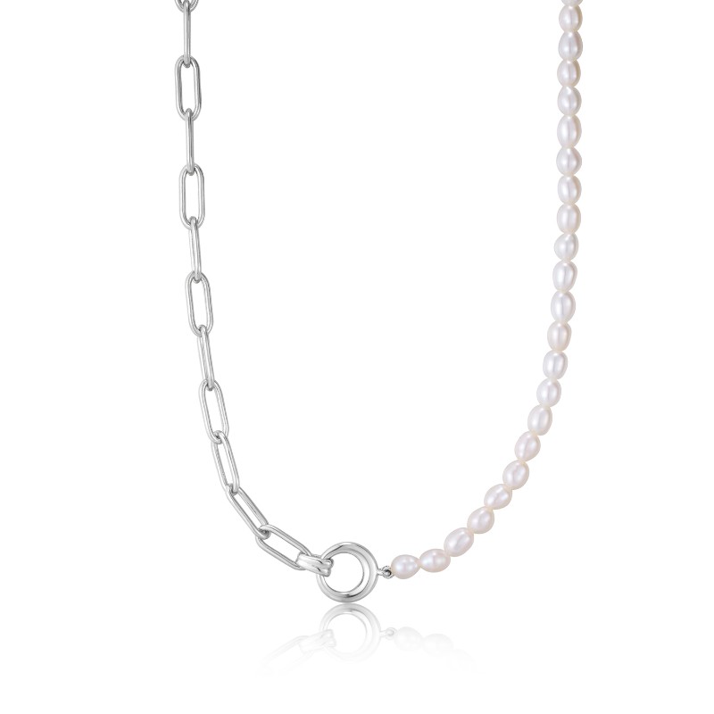 http://nfoxjewelers.bluestar-apps.com/upload/product/ANIA HAIE STERLING SILVER PEARL CHUNKY LINK CHAIN NECKLACE