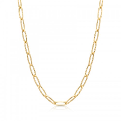 Gold Paperclip Chunky Chain Necklace