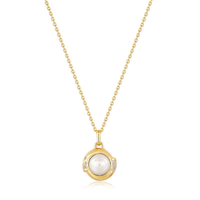 http://nfoxjewelers.bluestar-apps.com/upload/product/ANIA HAIE 14K GOLD PLATED ON STERLING SILVER PEARL SPHERE PENDANT NECKLACE