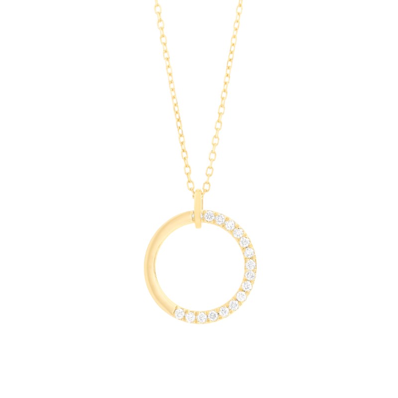 http://nfoxjewelers.bluestar-apps.com/upload/product/14K YELLOW CIRCLE PENDANT WITH.12CTTW ROUND SI CLARITY & GH COLOR DIAMONDS ON A 17/18