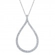 Diamond Hoop Pendant - 1.27 Carats