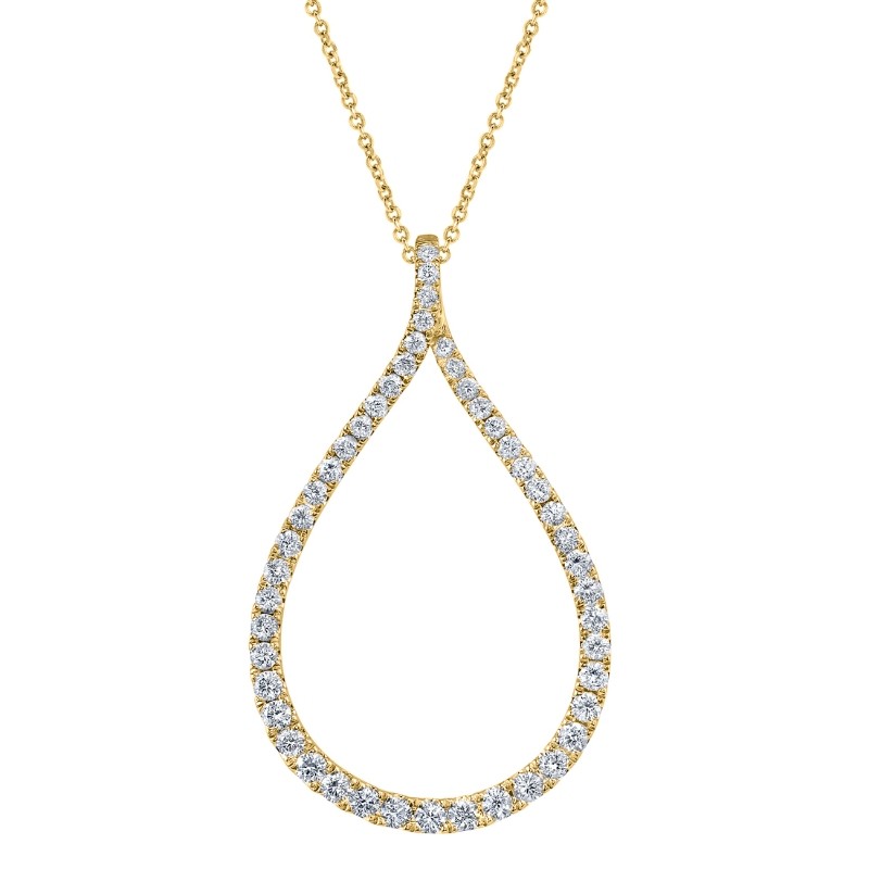 Diamond Hoop Pendant - 1.27 Carats