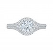 Round Diamond Engagement Ring in 14K White Gold