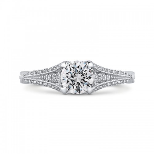 Diamond Vintage Engagement Ring in 14K White Gold