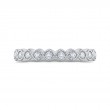 Round Diamond Half-Eternity Wedding Band in 14K White Gold