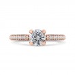 Round Diamond Engagement Ring in 14K Rose Gold