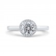 Diamond Halo Engagement Ring in 14K White Gold