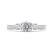 Diamond Three-Stone Plus Engagement Ring in 14K White Gold